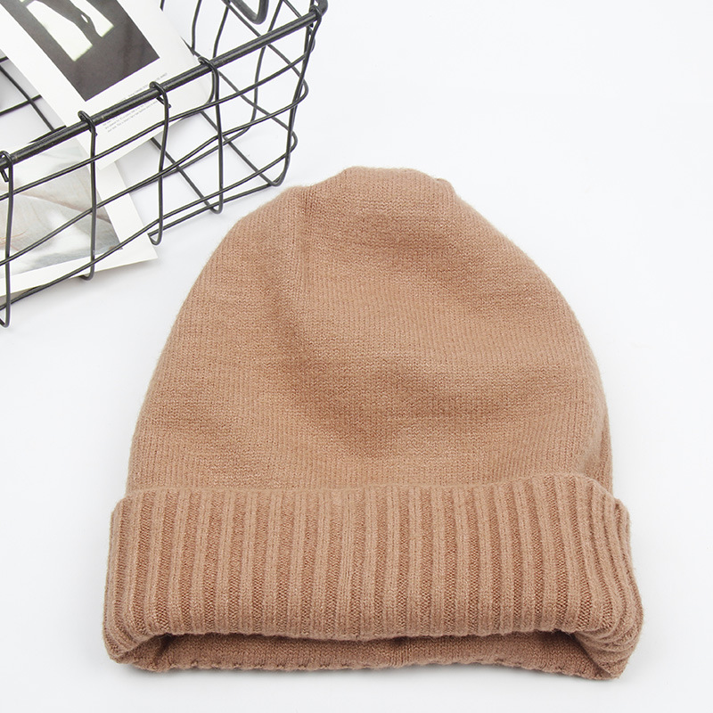 South Korean knitted hat men's woollen pure handmade winter hat women fashion warm head cap (5)