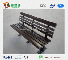 wpc outdoor park bench with cast aluminum leg