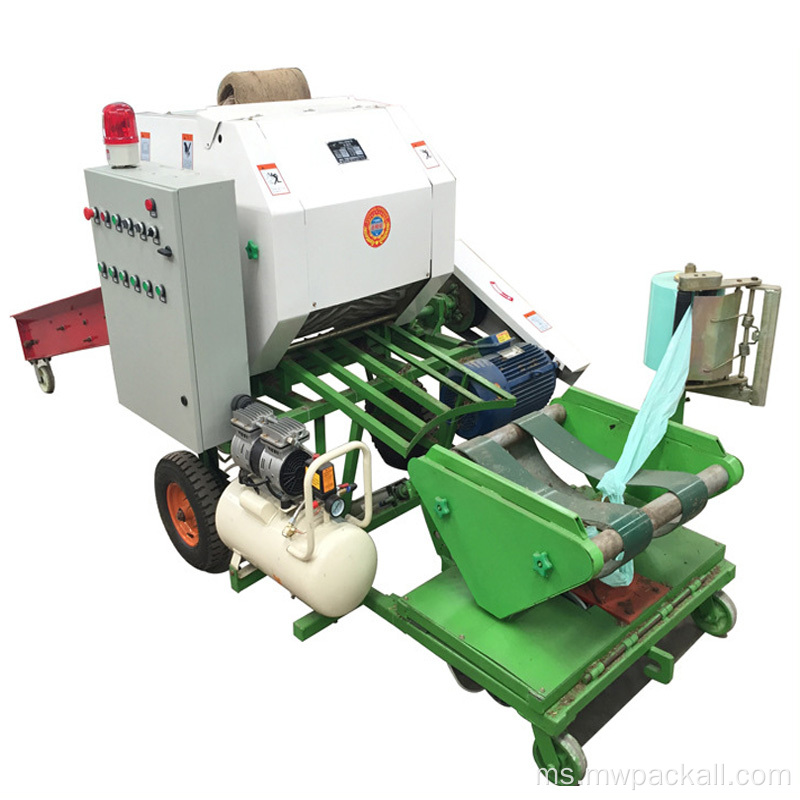 Diesel Silage Wrapping Bulat Mesin Baler Hay