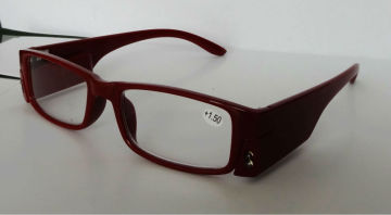 reading glass with double LED light