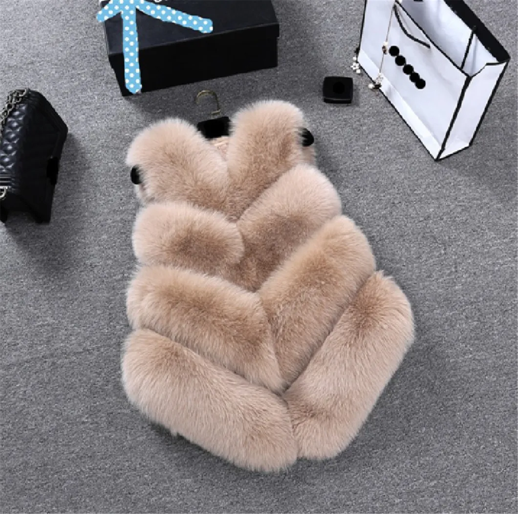 Fancy Good Quality Winter Womens Padded Top Furry Half Jacket Vest for Women