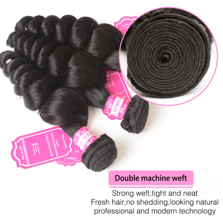 ONLINE SHOPPING FREE SHIPPING 3 Bundles with Lace Closure Loose Wave Unprocessed Virgin Brazilian Mink Hair