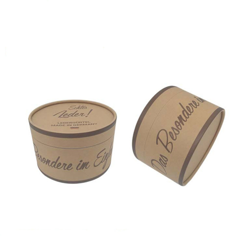 Brown Tube Round Belt Box -logotyp