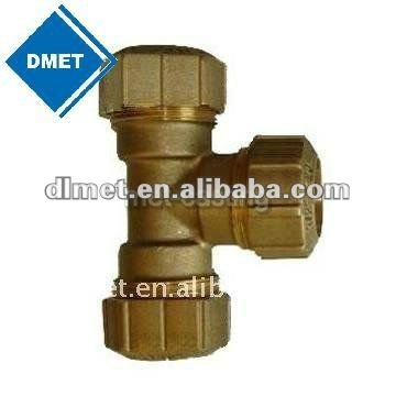 die forging part brass pipe fitting tee fitting