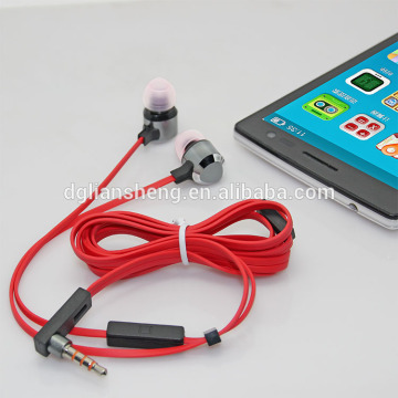 In-ear earphone with flat cable, heated earmuff earphone with microphone