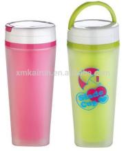 400ml thermo mug/double wall plastic travel mug/double wall plastic mug