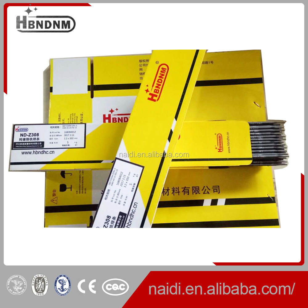 cast iron welding rod electrodes price AWS A5.15 ENi-Ci /z308 for welding