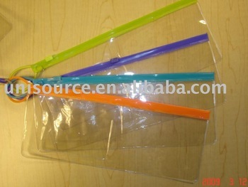 give away clear zipper lock PVC bag