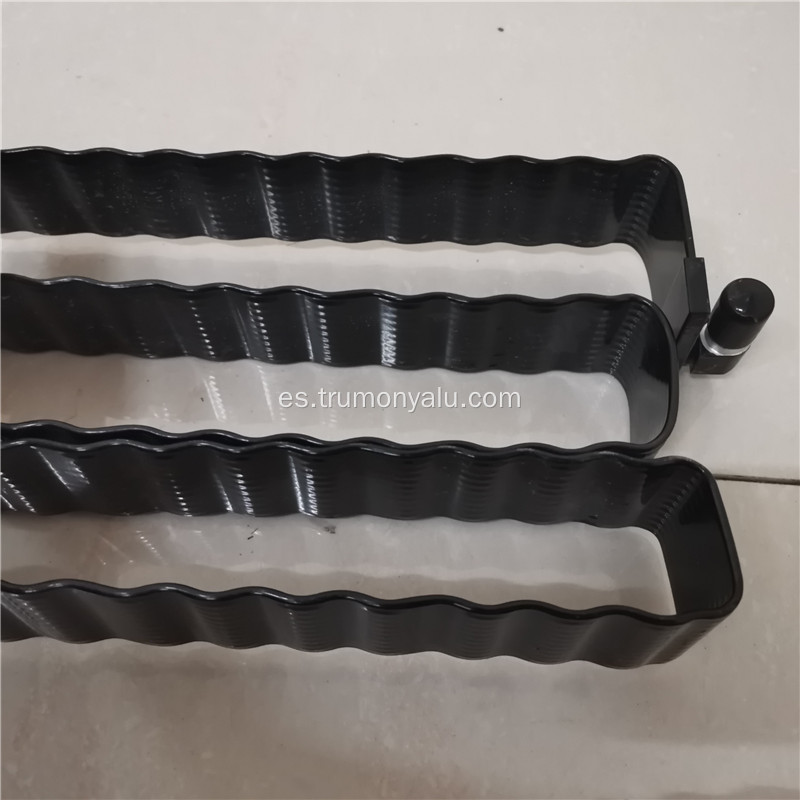 Tubo de serpiente de aluminio en polvo negro para enfriamiento de la batería