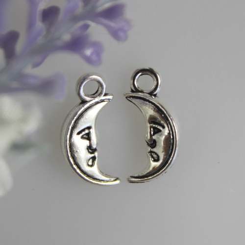 Hurtownie Alloy Moon Face Charms na kolczyki Bransoletka Naszyjnik Wisiorek DIY Biżuteria Ustalenia