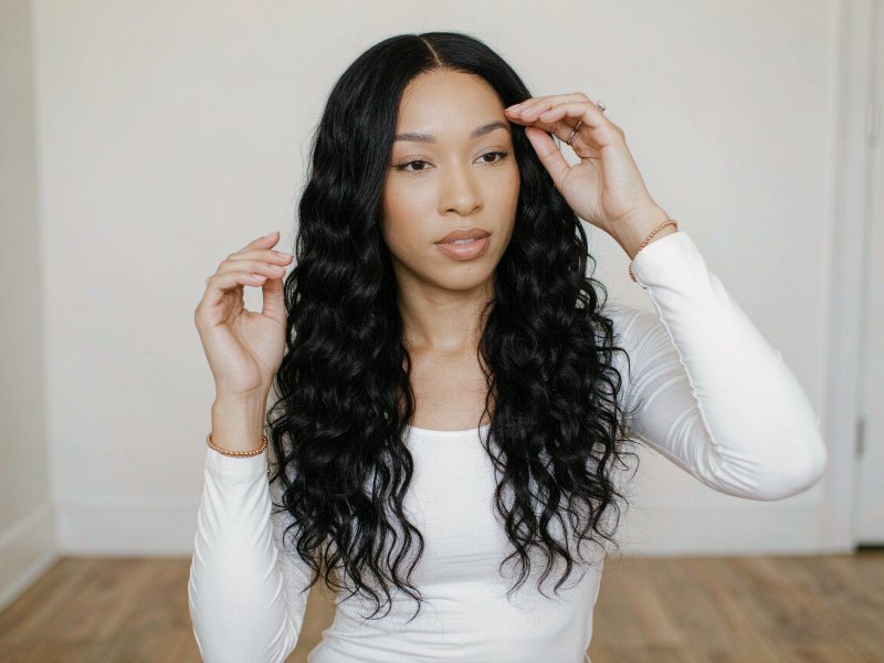 Pre-looped Synthetic Crochet Hair Lightweight Braiding Hair For Women