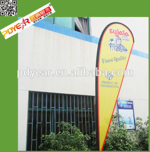 2016 hot sale dye sub printing flying subway shark flag banners