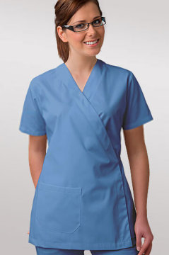 Nursing top scrub with bind