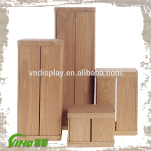 Rustic Wood Column Base , Wood Display Base , Pedestal