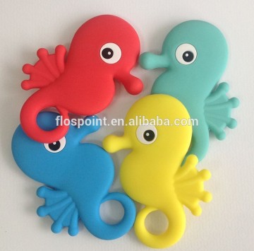 Wholesale Elephant Silicon Teething Ring, Silicone Seahorse Teething Ring