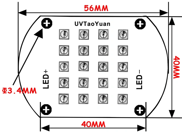 High Power UVC COB LED 12W UVC Lamp 265-280nm Deep UV Sterilization Ultraviolet Light