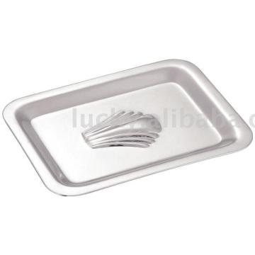 Silver plated towel dish