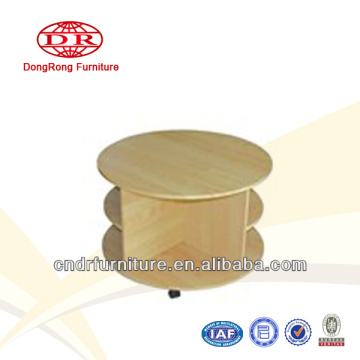 small round wooden table
