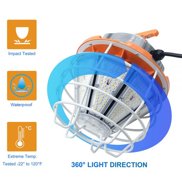 80Watt 120w Portable Temporary working lamp LED Corn Bulb high bay light IP65 rechargeable work light