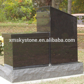 Factory Direct Sell Good Quality Absolute Black Granite Bench Headstone