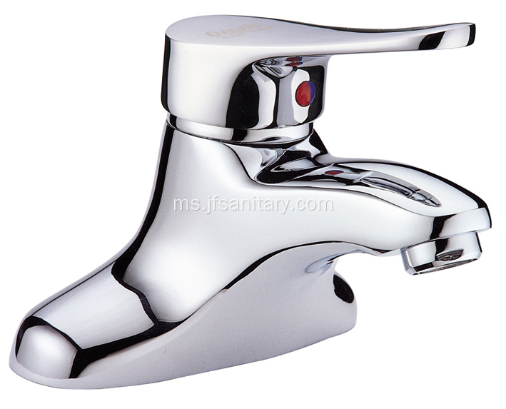 Double Hole Bilik Mandi Perlawanan Perkakasan Brass Basin Faucet