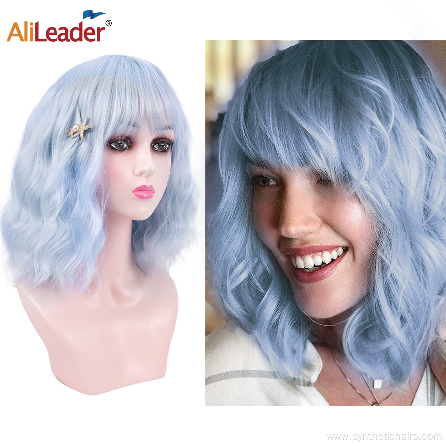 Short Curly Lolita Cosplay Bob Wig With Bangs