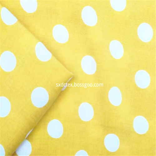 Tessuti per camicie stampate a pois in rayon 100% da donna