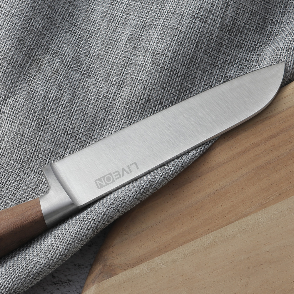 5 INCH SANTOKU KNIFE WITH WALNUT HANDLE