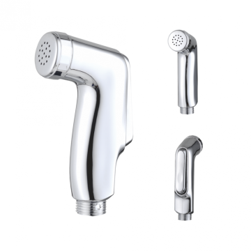 Silver portable water saving handheld shattaf bidet sprayer