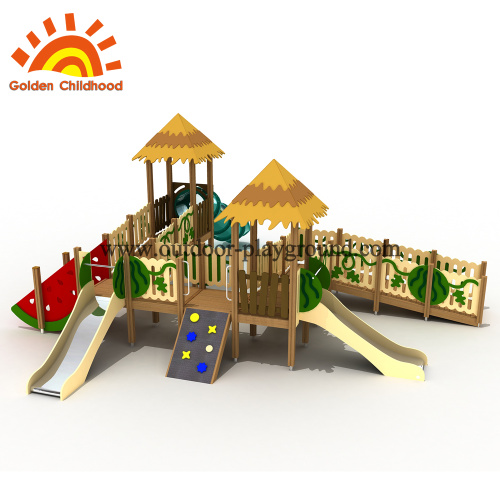 Suku cadang playset luar ruangan dengan slide