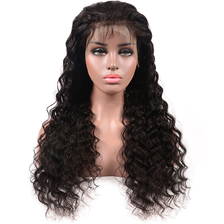 Usexy Factory Price Virgin Hair Deep Wave Lace Front Wig Indian Cuticle Aligned Hair Wigs