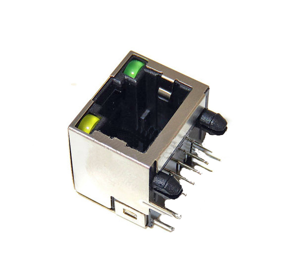 Full Plastic 1x1p Side Entry RJ45 Jack