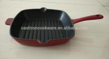 Home kitchen enamel Cast Iron non-stick grill pan square pan