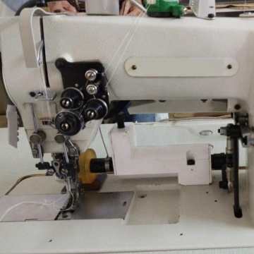 Double Needle Picot-Stitch Flatbed Sewing Machine