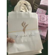 Offset Printing Craft White Paepr Shopping Gift Bags