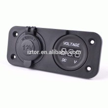 12V car Cigarette Lighter Socket adapter And Voltmeter