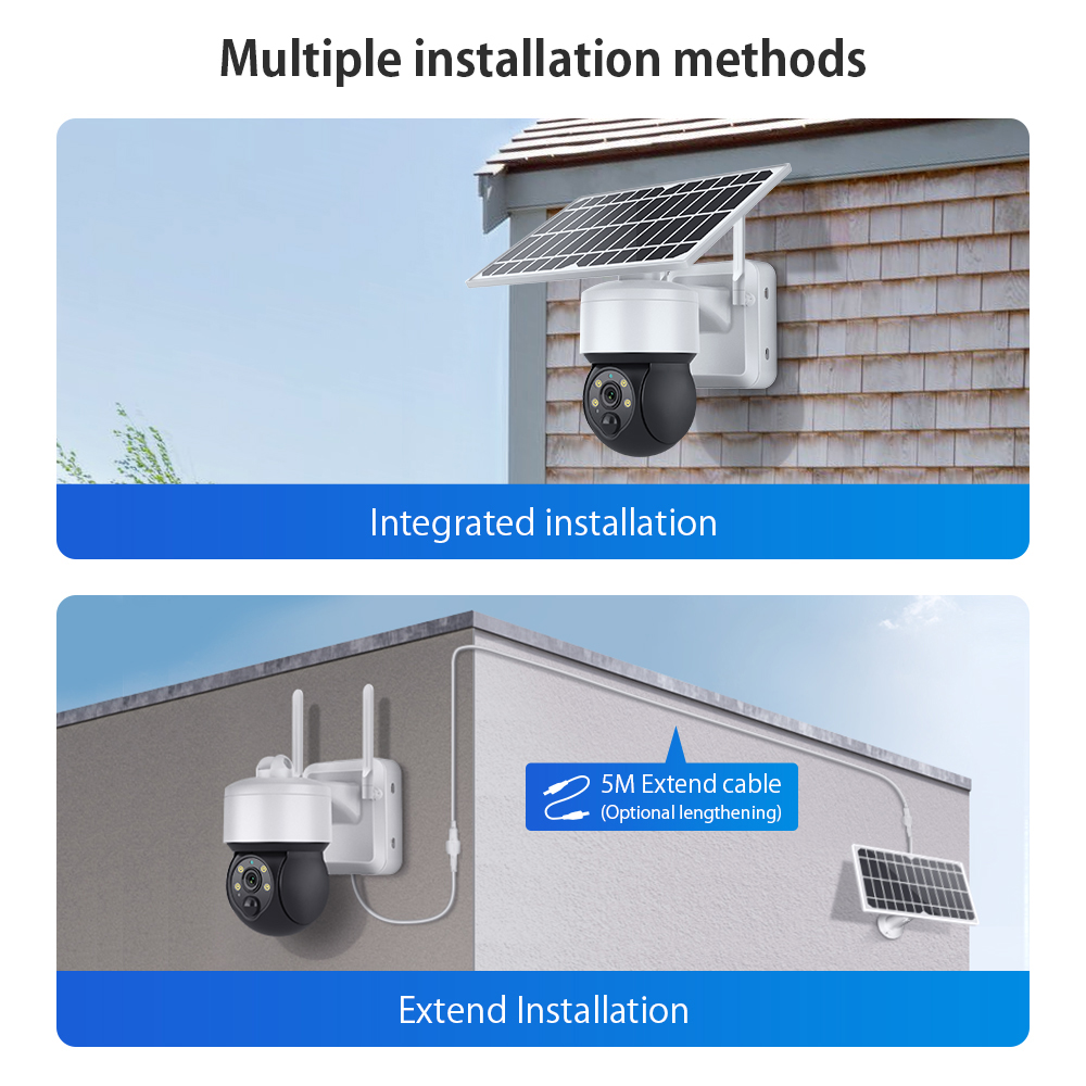 Black White Solar Camera Cctv 05