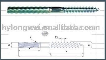 dowel wood screw,hanger bolt