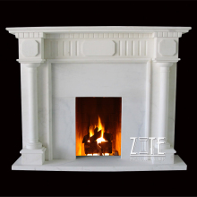 Hand Carved Factory Direct Sale stonr mantle marble fireplace
