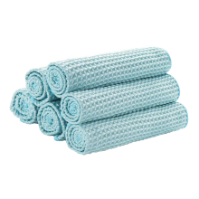 Multi-Purpose Honeycomb Microfiber Waffle Weave Streak-Free Lint-Free Glass Towel 40x40cm