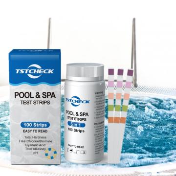 Swimming pool spa water test strips 5in1