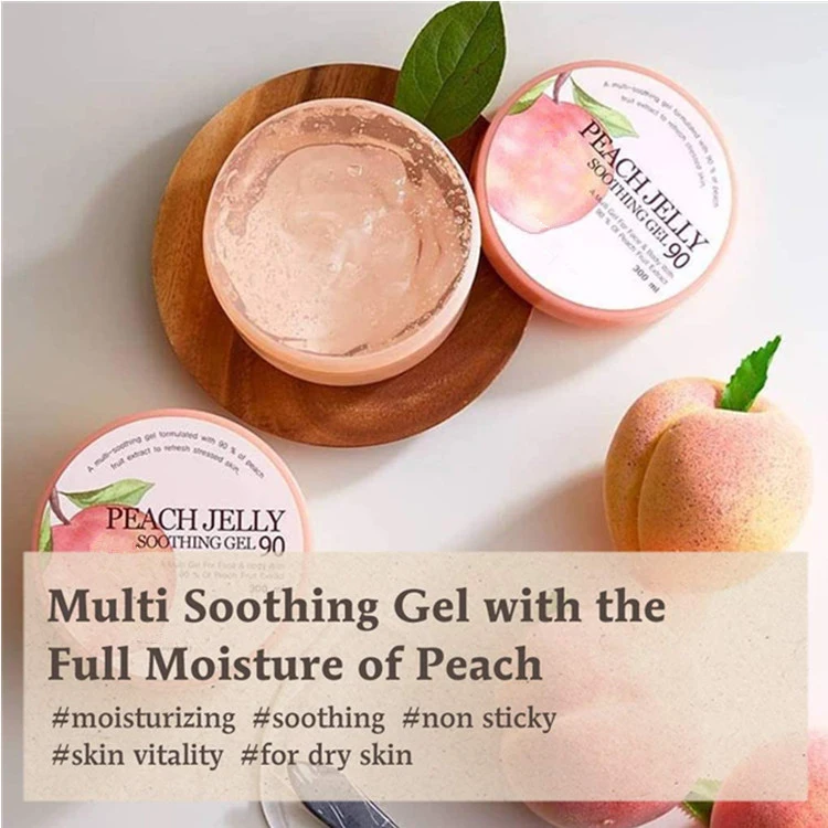 OEM Natural Peach Jelly Skin Moisturizing Soothing Gel