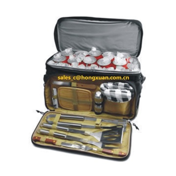 BBQ basket/BBQ tools basket with cooler bag