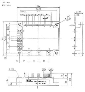 Igbt Power Module 7mbp75jb060 Igbt-ipm Fujitsu Igbt Power Module