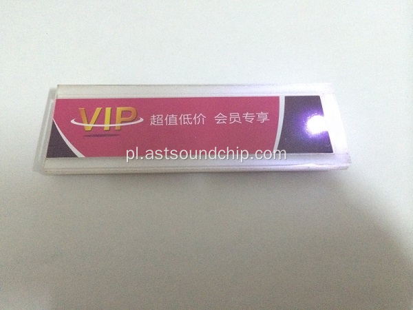 Wyświetlacz akrylowy z modułem LED, etykieta cenowa LED akrylowa