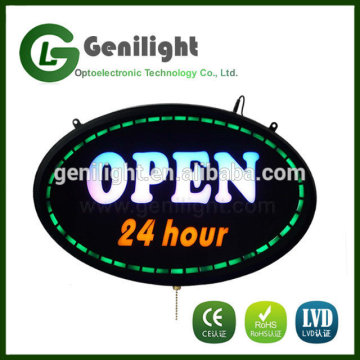 Open 24 Hours LED Window Store Business Sign / Indoors Decoration LED Sign Board