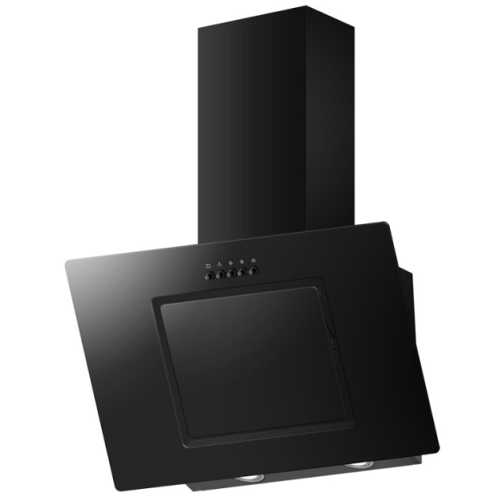 60cm Sloping Black Glass Chimney Cooker Hood