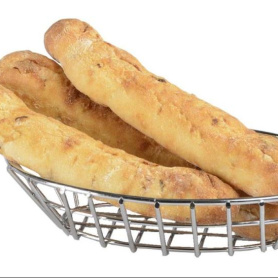 Stainless Steel304 Silver Oval Wire Bread Basket