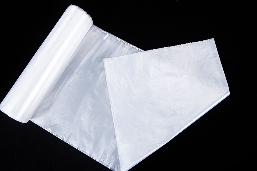 White Plastic Garbage Bag on Roll