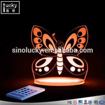 Butterfly cute design night light display stand